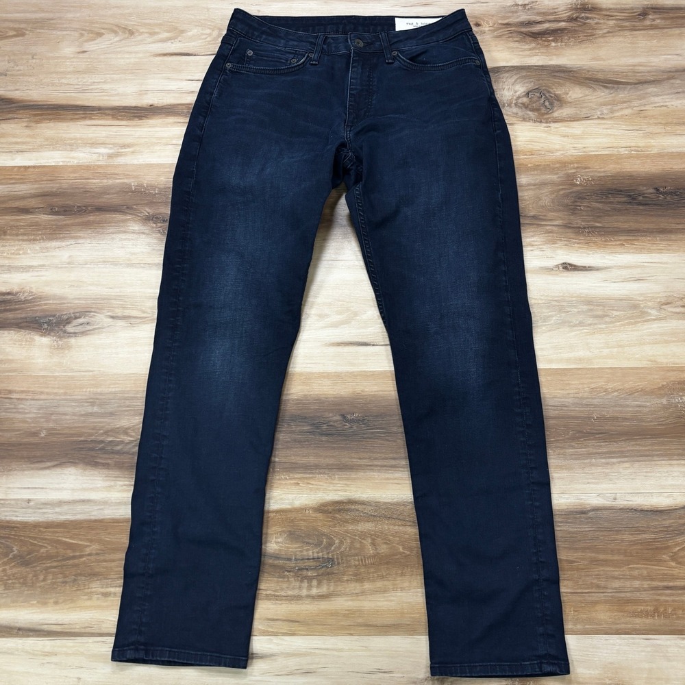 Rag & Bone Jeans 31x32 Fit 3 Athletic Cotton Stretch Evans Deep Blue Indigo